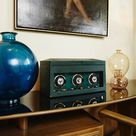 enrolador orologio verde ufficio arte lusso