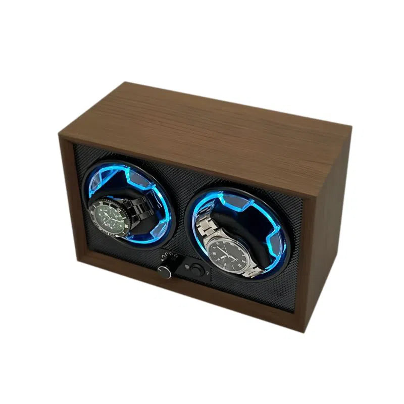 Carica orologi automatici 2 montres Vintage marrone e nero-Le Remontoir-1