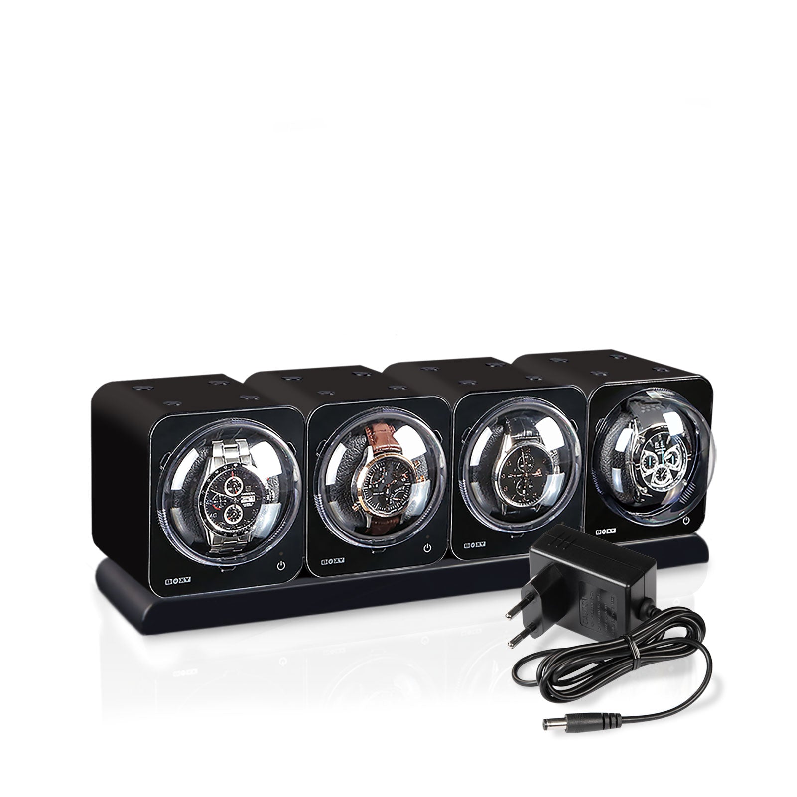 Carica Orologi Automatici Boxy Fancy Brick 4 - Nero-Le Remontoir-1