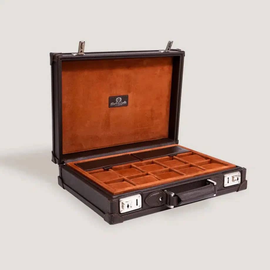 Porta Orologi - Master Safiano Marrone Scuro-Le Remontoir-1