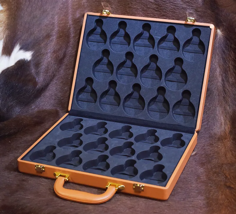 Valigetta Porta Orologi a Campana in Pelle Caramello-Le Remontoir-1