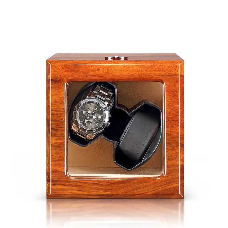 Carica Orologi Automatici - Porta Orologi in Legno per 2 Orologi Interno Beige-Le Remontoir-1