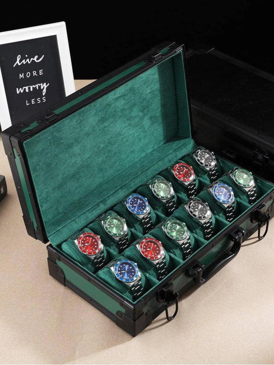 Valigetta Porta Orologi Verde Imperiale-Le Remontoir-4