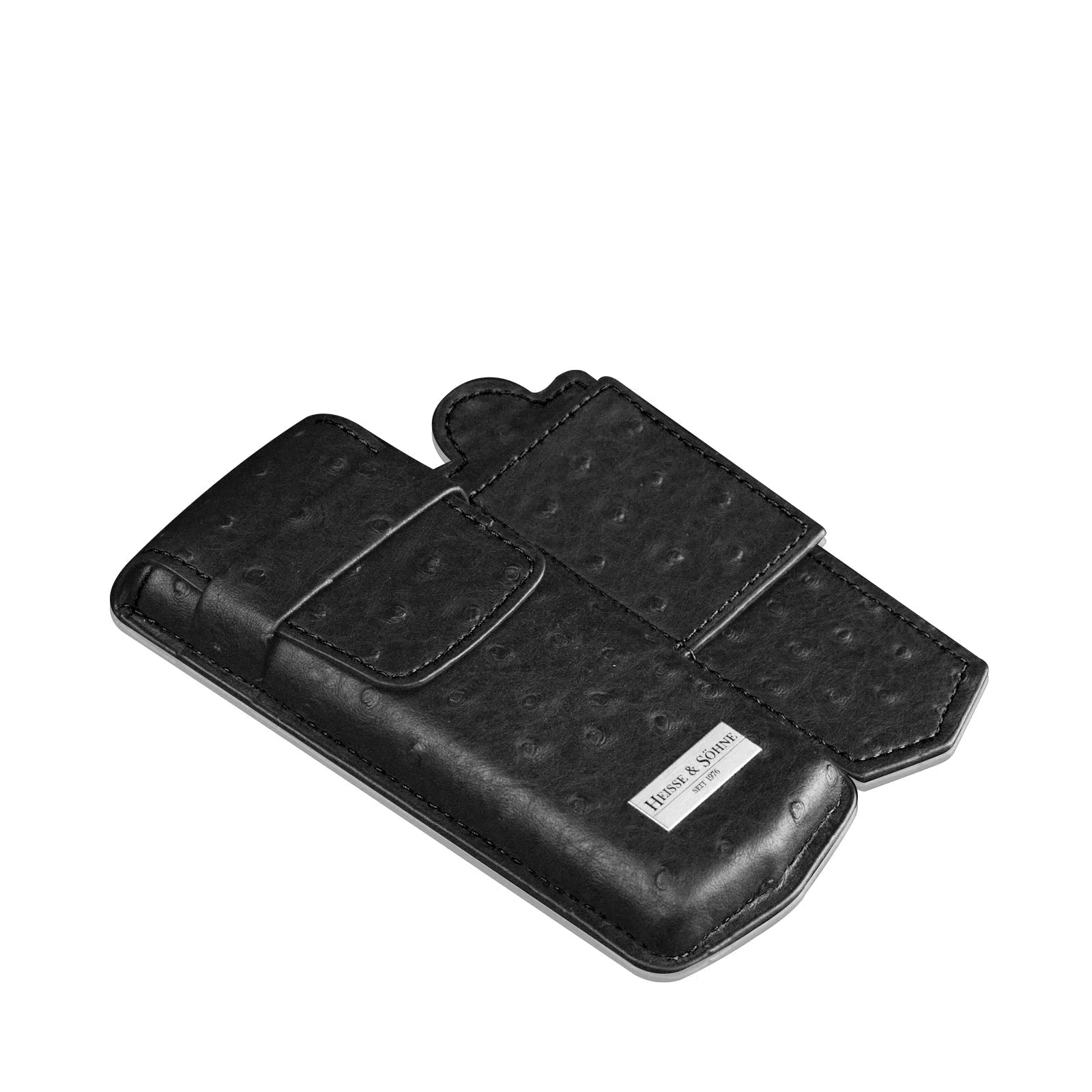 Porta Orologi - Astuccio Mondo Ostrich 1 Orologio Nero-Porta Orologi-2