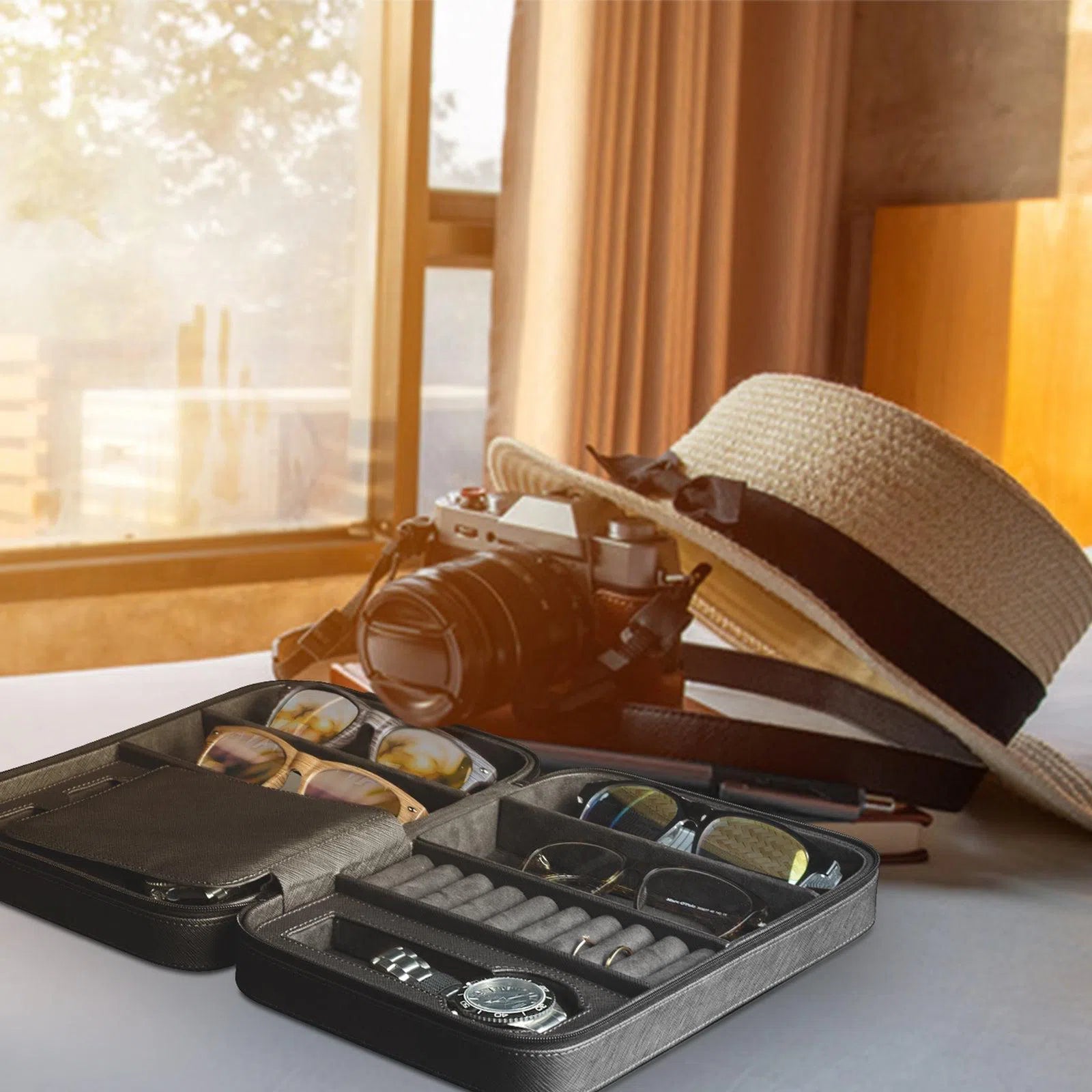 Porta Orologi - Lifestyle Saffiano Nero-Le Remontoir-4