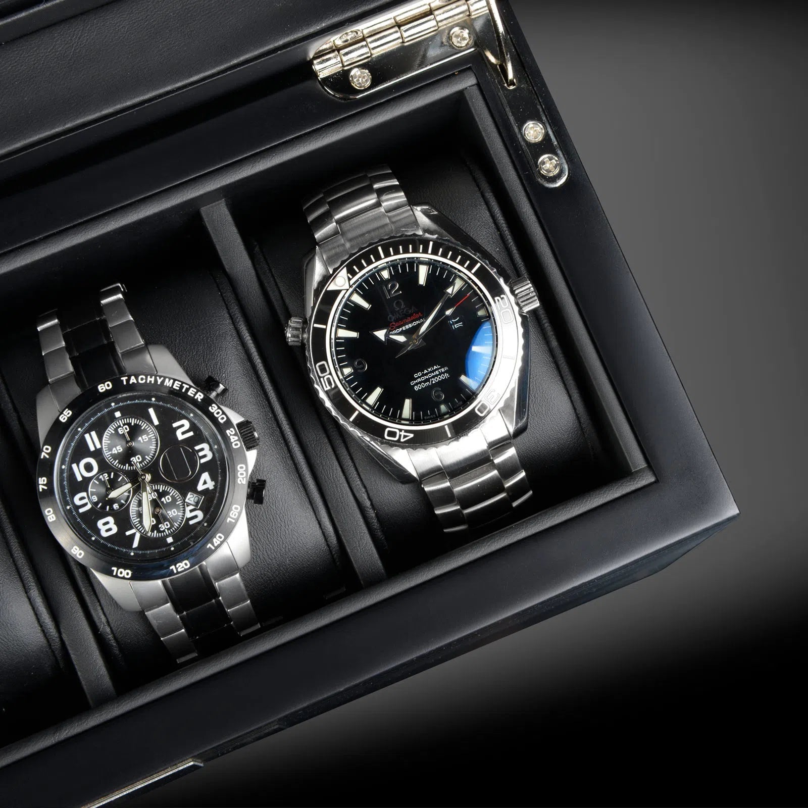 Porta Orologi - Monteray 5 Orologi Nero Satinato-Porta Orologi-3