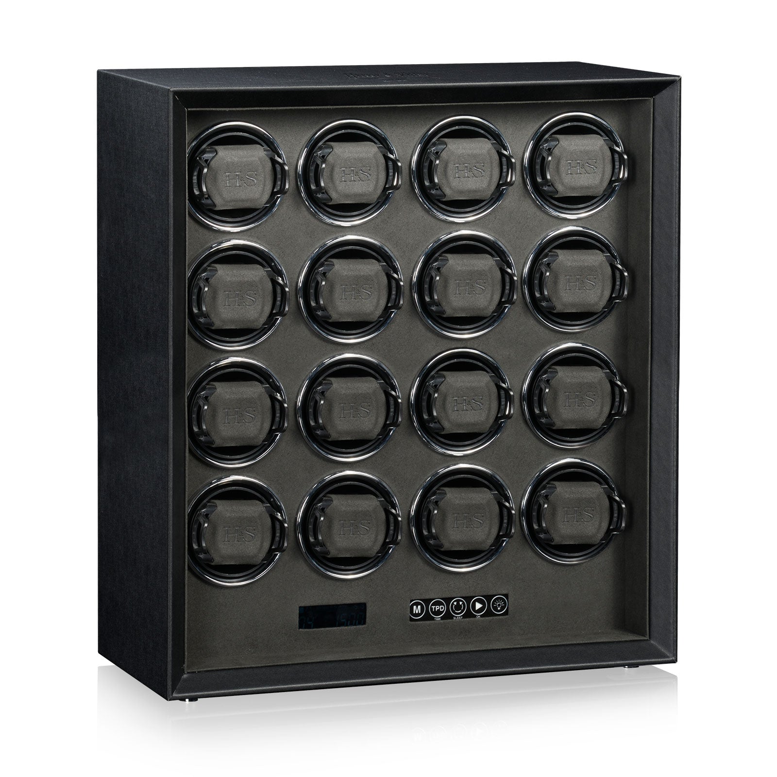 Carica Orologi Automatici - Custode 16 Pelle Nera-Le Remontoir-2