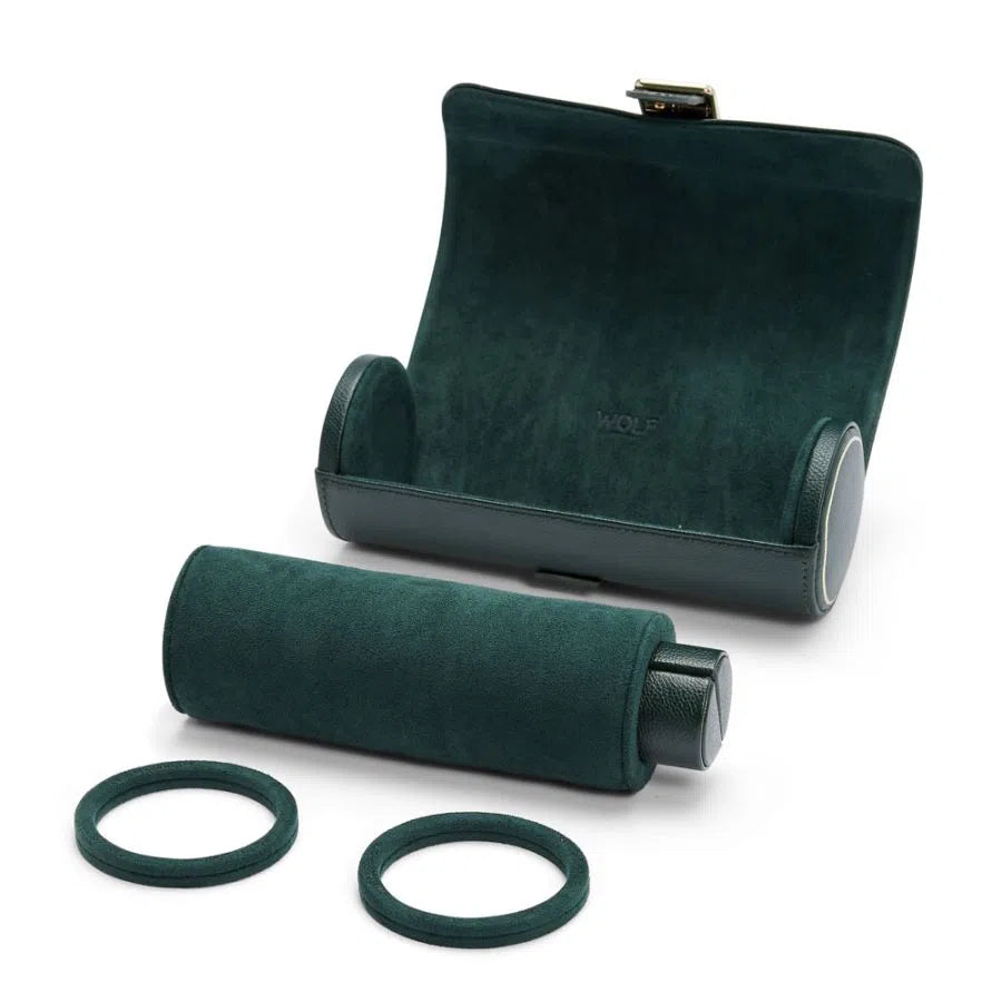 Porta orologi triplo British Racing verde-Le Remontoir-5
