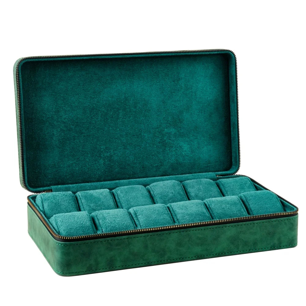 Porta orologi - Custodia spaziosa verde smeraldo-Le Remontoir-2