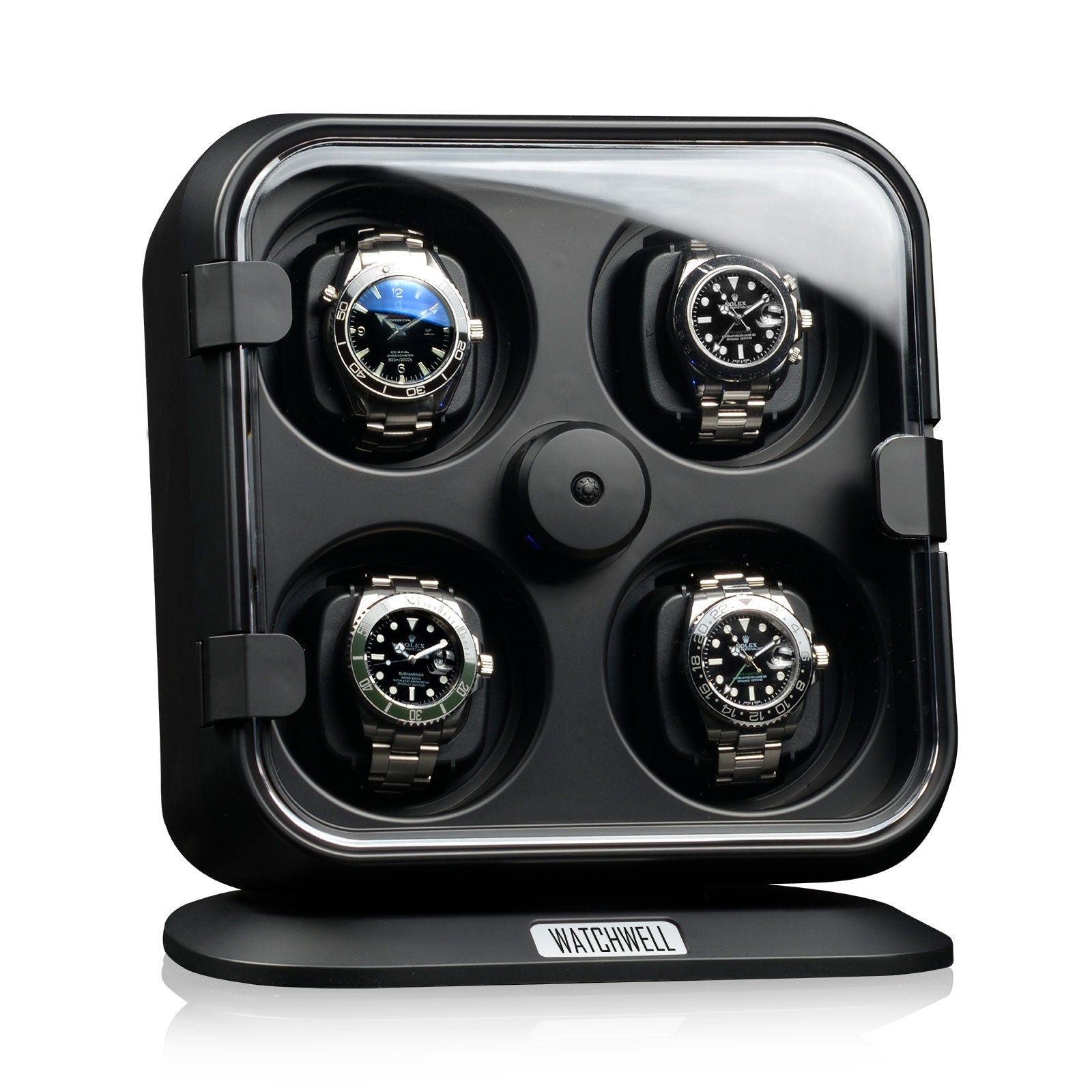 Carica Orologi Automatici Modena - Nero/Blu LED-Le Remontoir-3