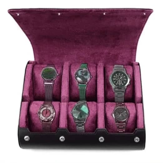 Custodia lussuosa viola per porta orologi-Le Remontoir-1