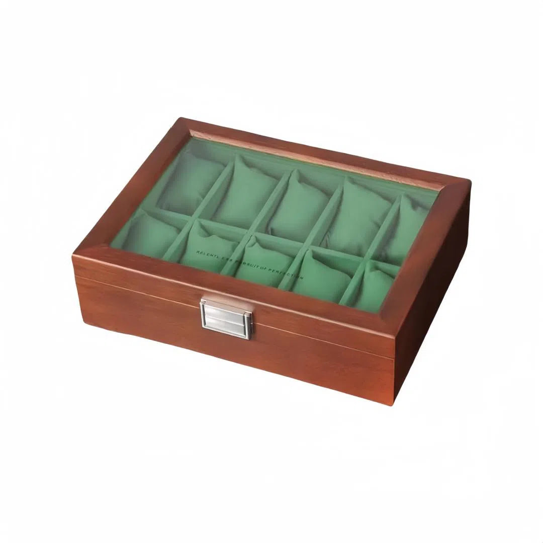 Porta orologi - Eleganza 10 orologi Interno verde-Le Remontoir-1