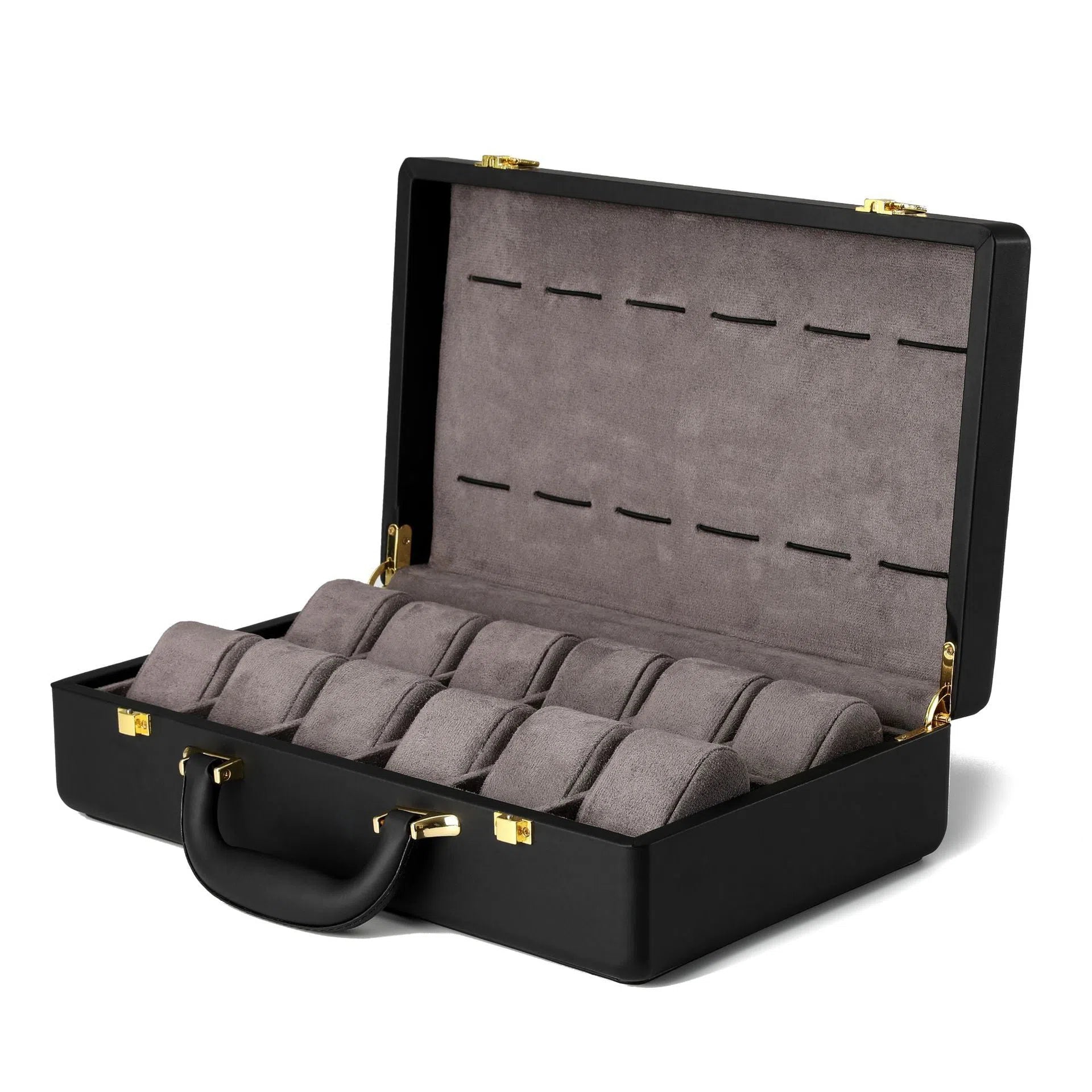 Valigetta porta orologi in pelle nera-Le Remontoir-1