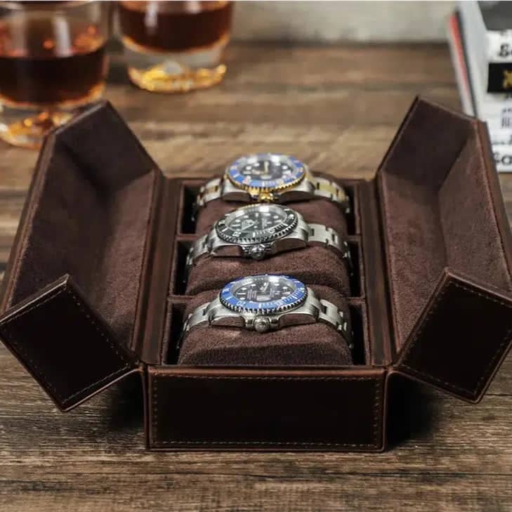 Porta Orologi in Pelle Mistero Trio-Le Remontoir-3