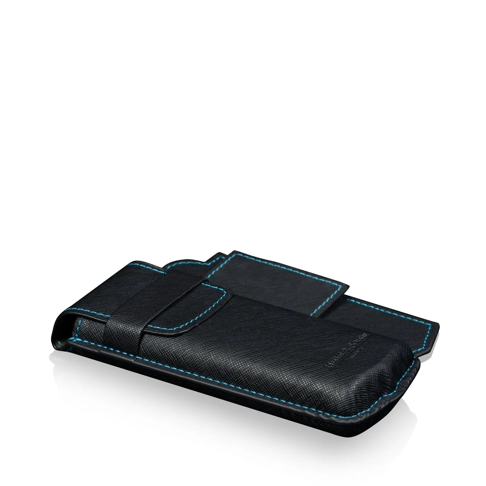 Porta Orologi - Custodia Saffiano Blu-Le Remontoir-2