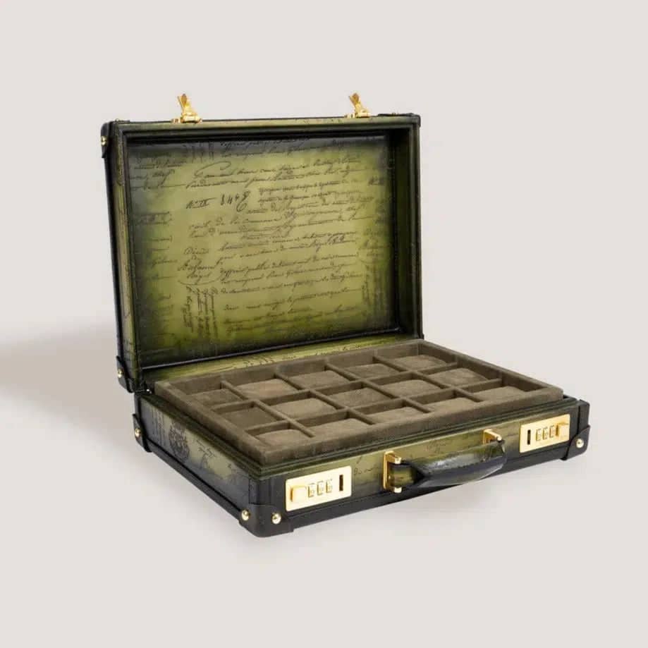 Porta Orologi - Edizione Master Pergamena Verde Oliva-Le Remontoir-1