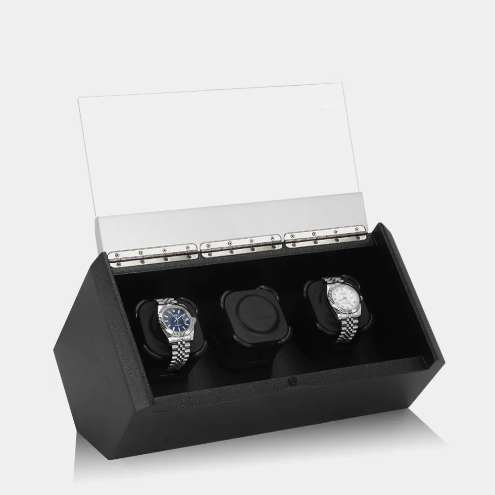 Carica Orologi Automatici - CARAT 3 Orologi Grigio / Nero-Le Remontoir-2