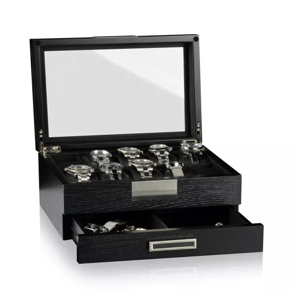Porta Orologi - Monteray 10 Orologi Nero Satinato-Porta Orologi-4