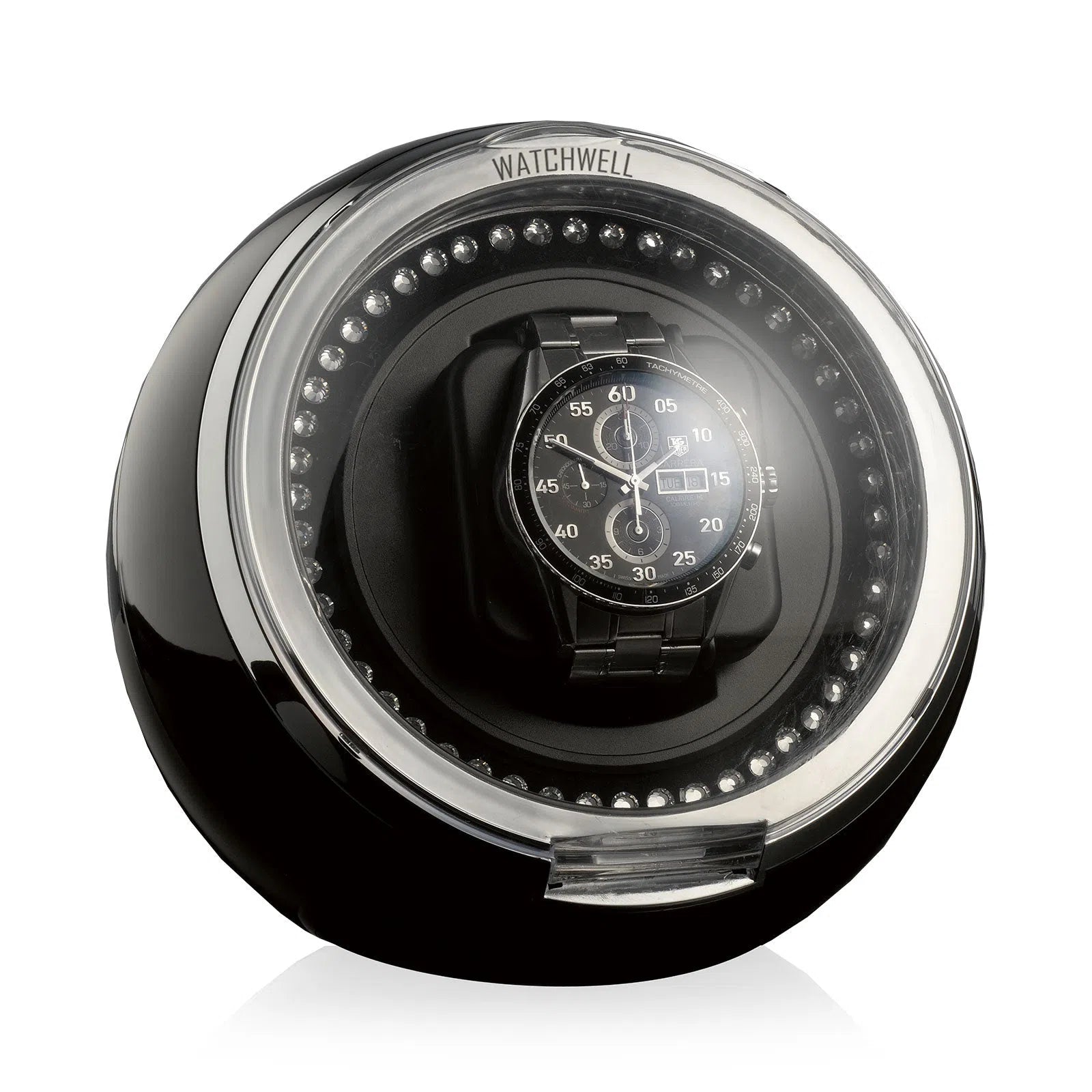 Carica Orologi Automatici - Globo Shine Led Nero / Blu-Le Remontoir-3