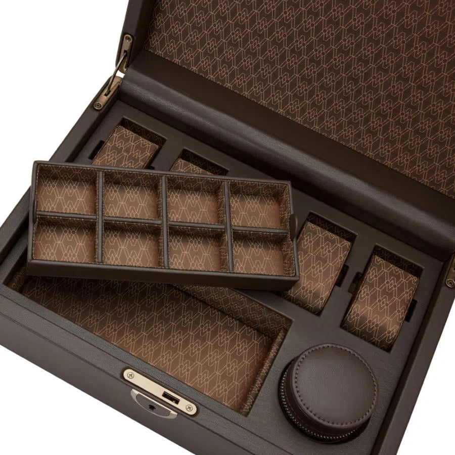 Scatola porta orologi Terre Café per 5 orologi con spazio di archiviazione-Le Remontoir-6