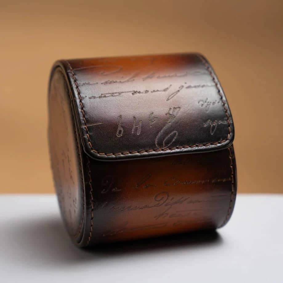 Porta orologi - Galata Pergamena Platino Tan Solo-Le Remontoir-1