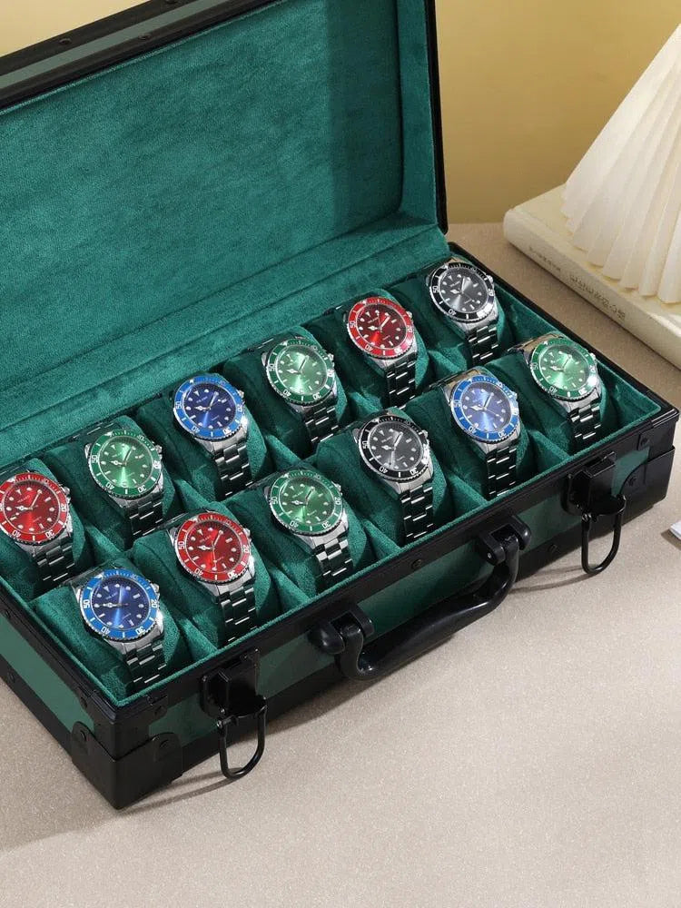 Valigetta Porta Orologi Verde Imperiale-Le Remontoir-3