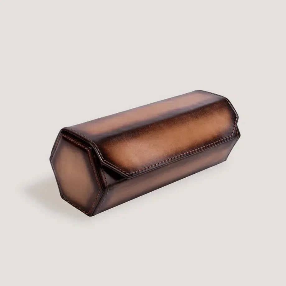 Porta orologi - Galata Esagonale Java Marrone-Le Remontoir-1