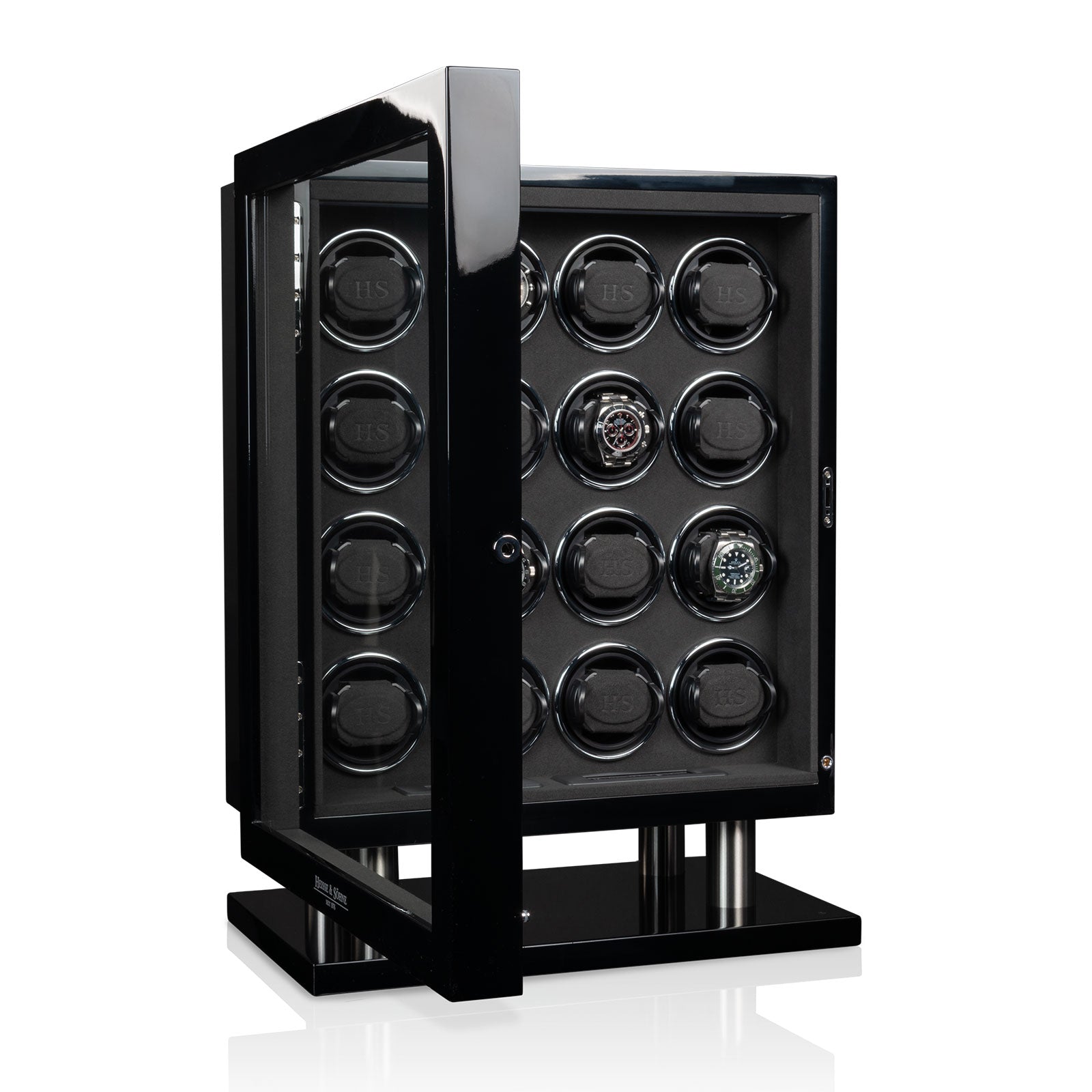 Carica Orologi Automatici - Collector 16 Nero-Le Remontoir-3