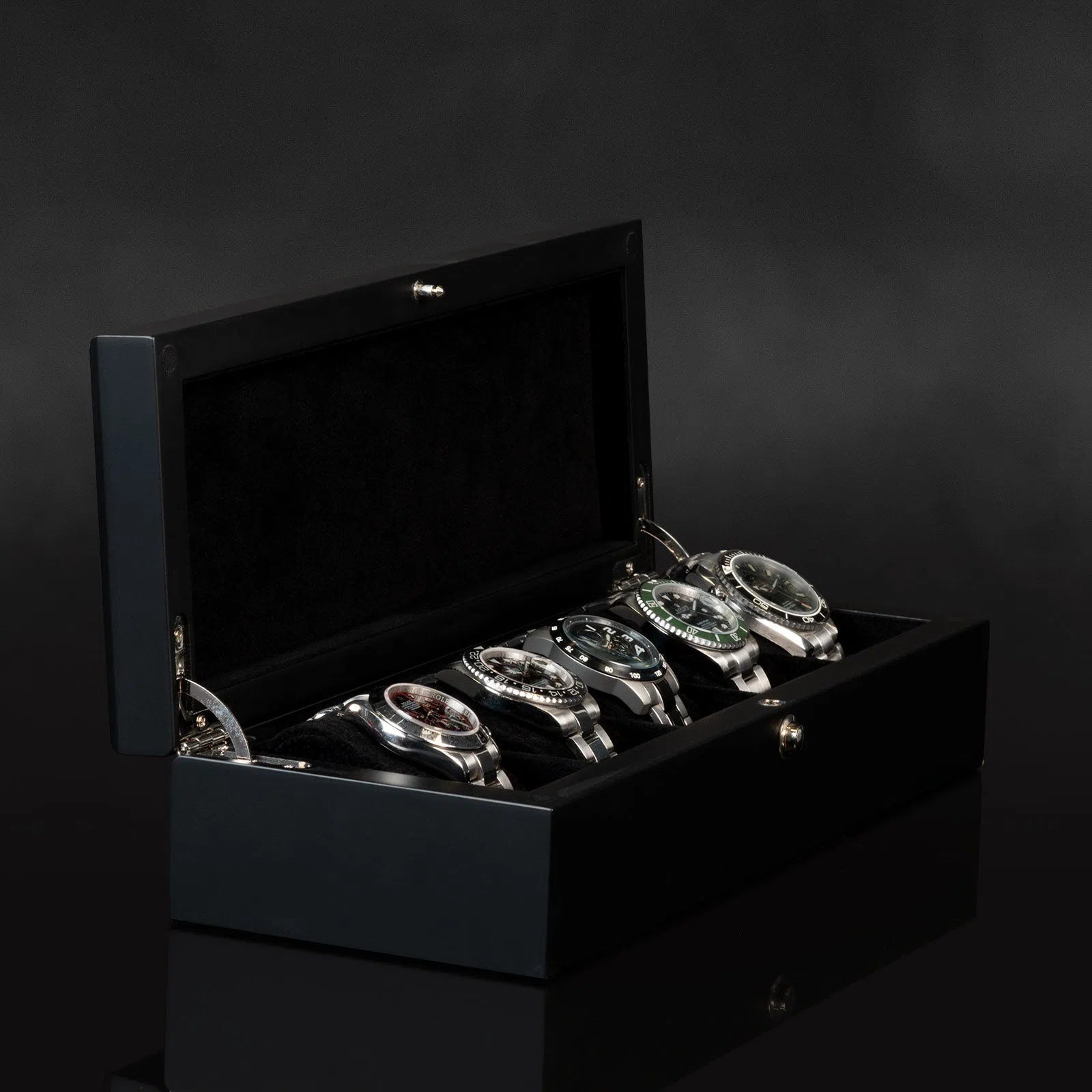 Porta Orologi - Piano Silk 5 Orologi Nero-Porta Orologi-4