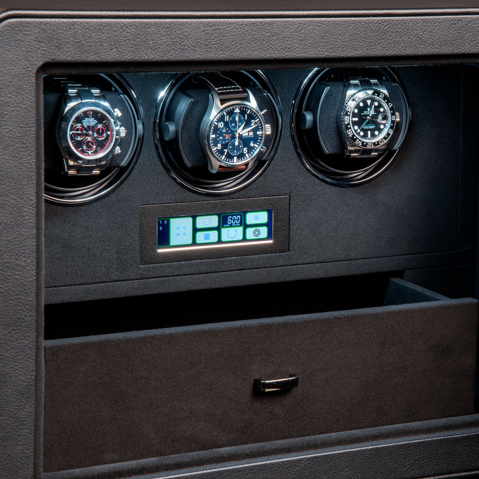 Carica Orologi Automatici - Cassaforte Porta Orologi Serie 3 Nero-Le Remontoir-5