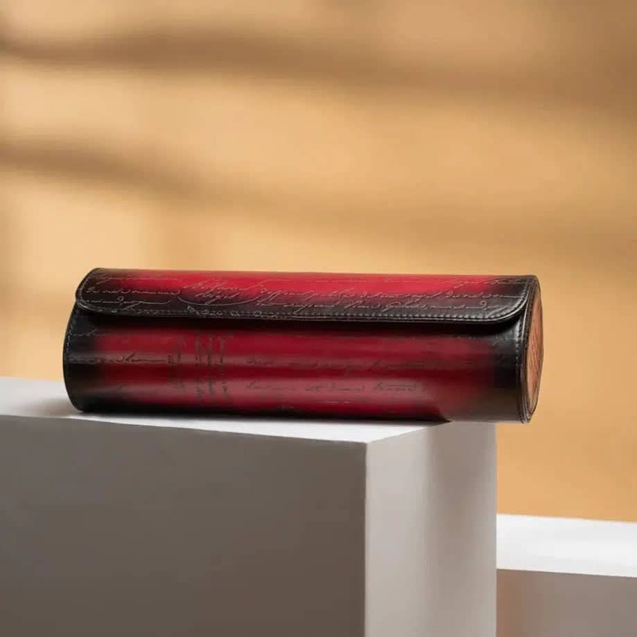 Porta Orologi - Galata Pergamena Platino Rosso-Le Remontoir-1