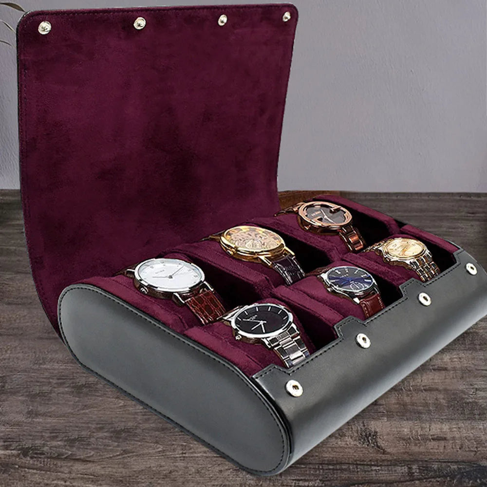 Porta Orologi - Astuccio Nero Bordeaux Sestuplo-Porta Orologi-2