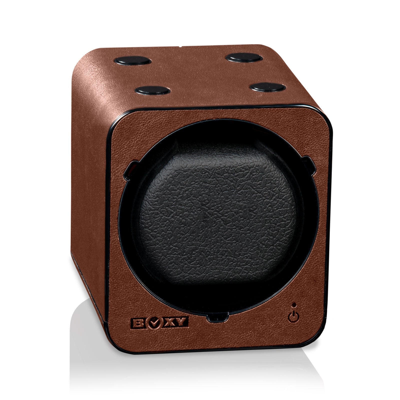 Carica Orologi Automatici Boxy Fancy Brick - Pelle Marrone senza Alimentazione Elettrica-Le Remontoir-2