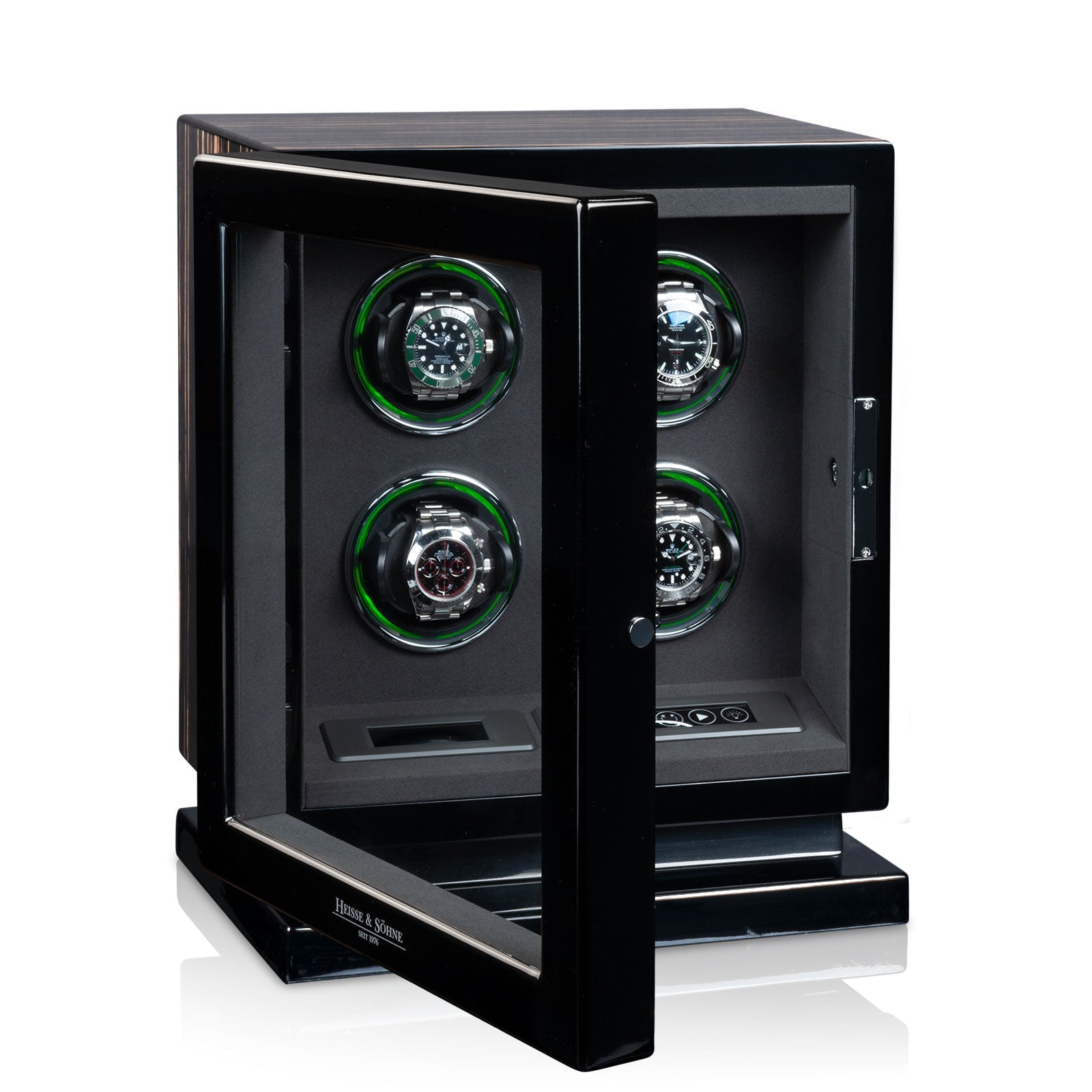 Carica Orologi Automatici - Rome 4 Ebano alta brillantezza-Le Remontoir-3