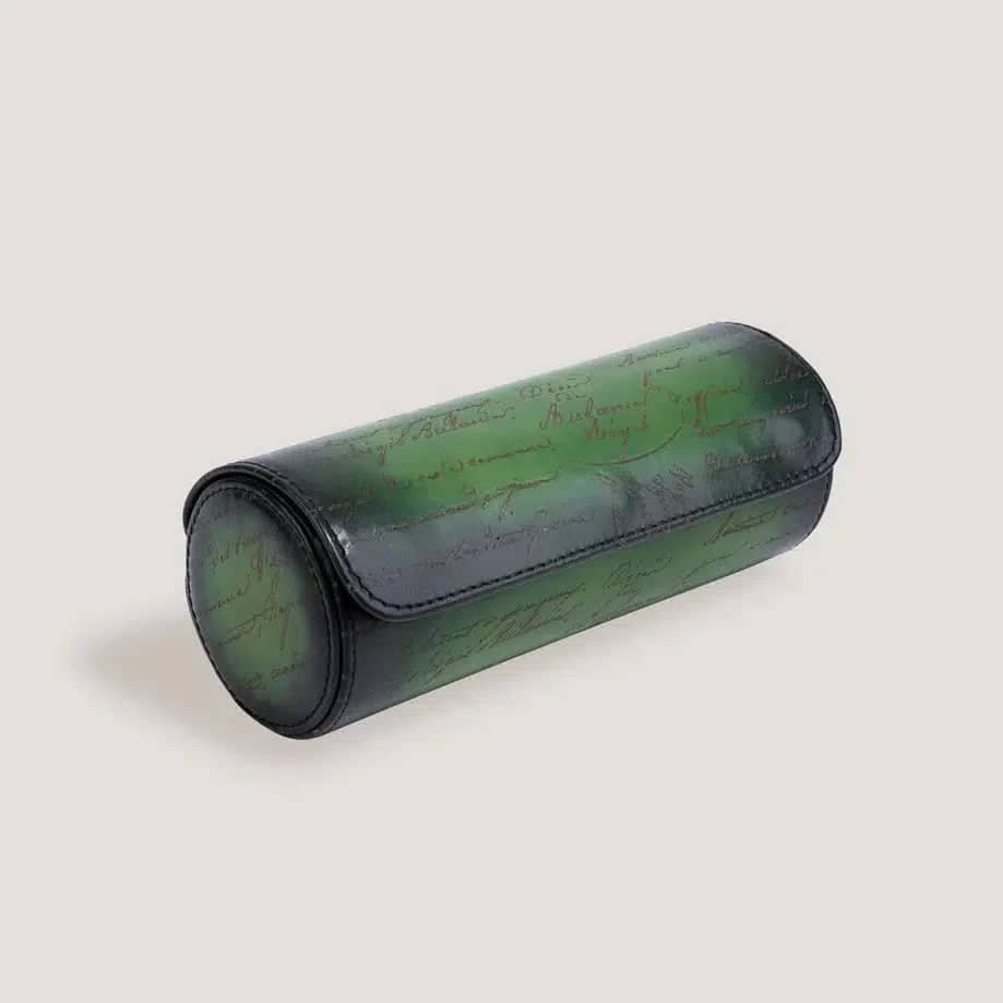 Porta orologi - Aras Rotolo Pergamena Verde-Le Remontoir-1