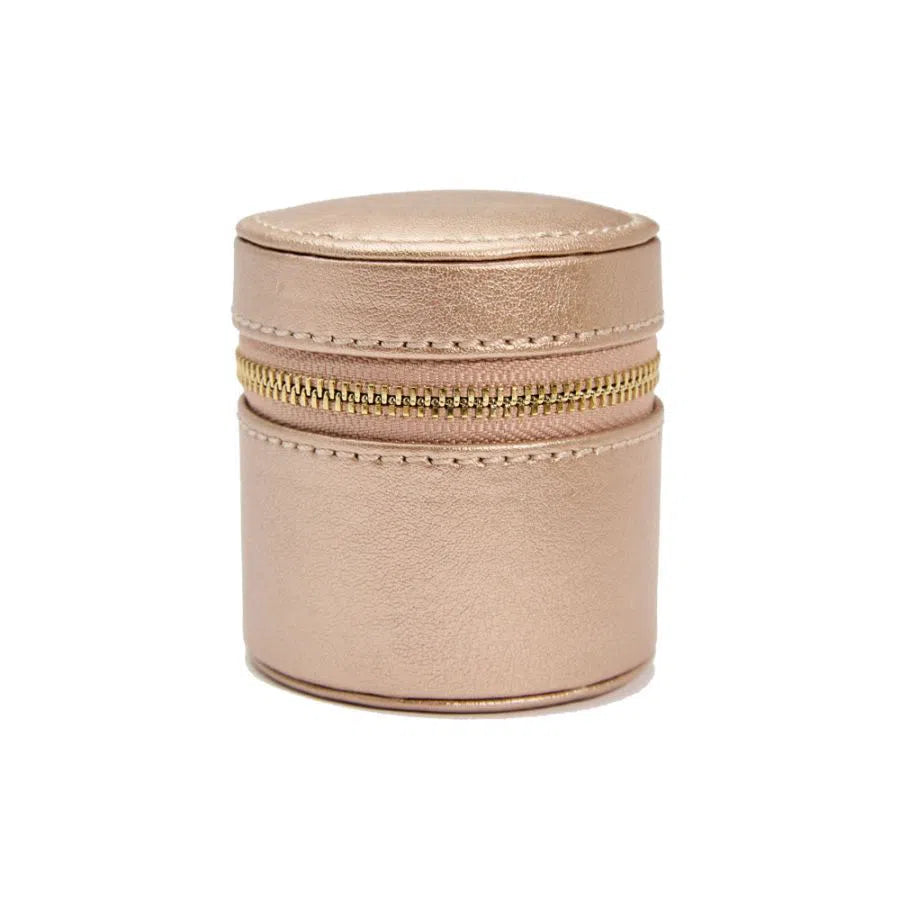 Doppio Porta Orologi Palermo con Pochette per Gioielli Rosa Oro-Le Remontoir-3