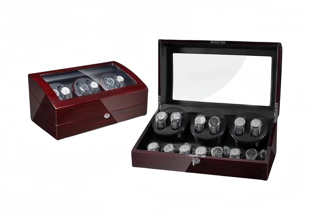 Carica orologi automatici 6 orologi + 7 porta orologi bordeaux-Le Remontoir-1