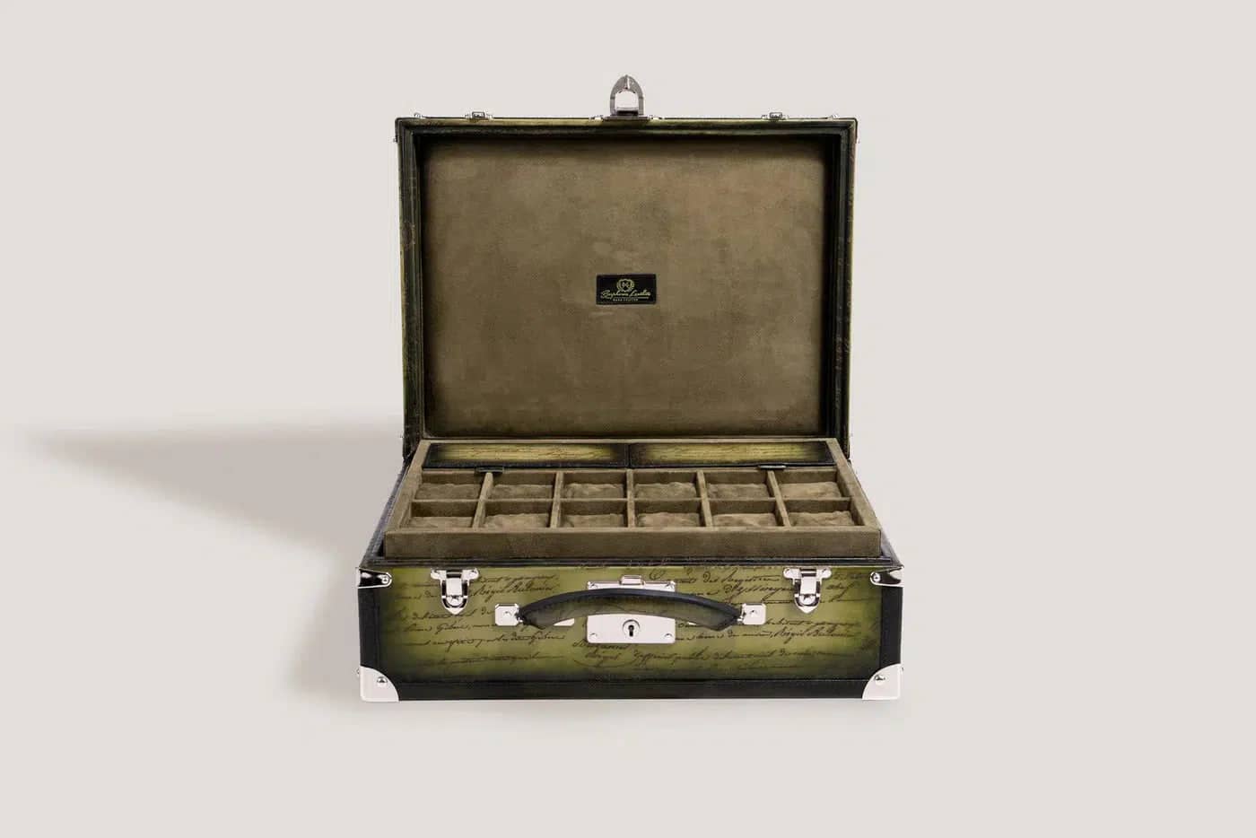 Porta Orologi - Baule Verde Oliva-Le Remontoir-3