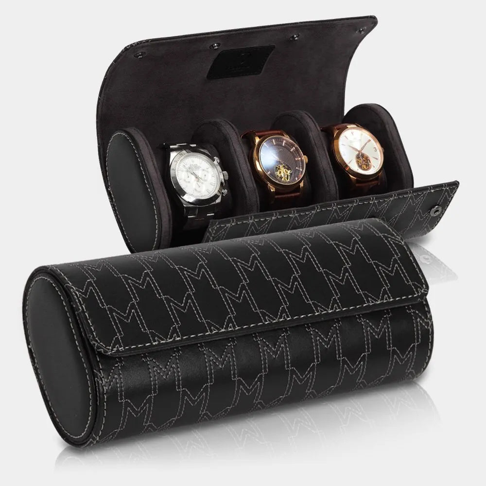 Porta Orologi - OPTIMUS 3 Orologi Nero / Bianco-Porta Orologi-4