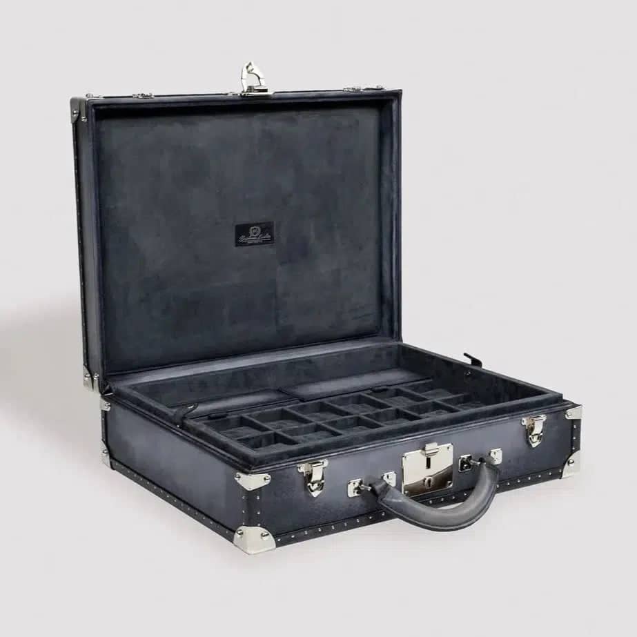 Porta orologi - Trunk Patina Grigio-Le Remontoir-1