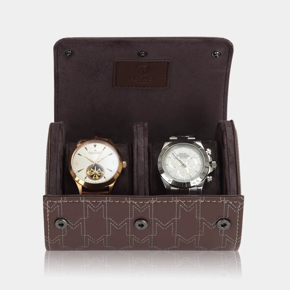 Porta Orologi - OPTIMUS 2 Orologi Marrone / Bianco-Porta Orologi-2