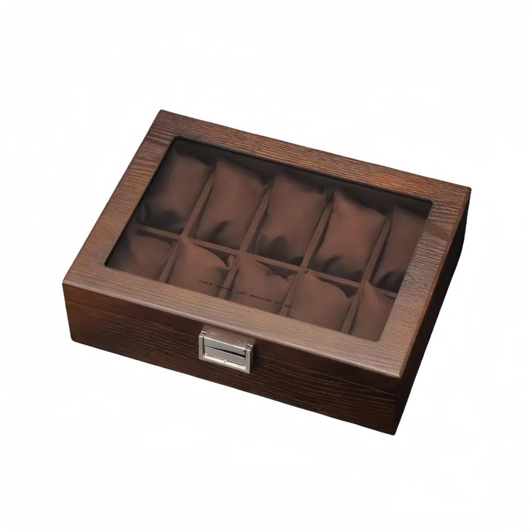 Porta orologi - Eleganza 10 orologi Marrone scuro-Le Remontoir-1