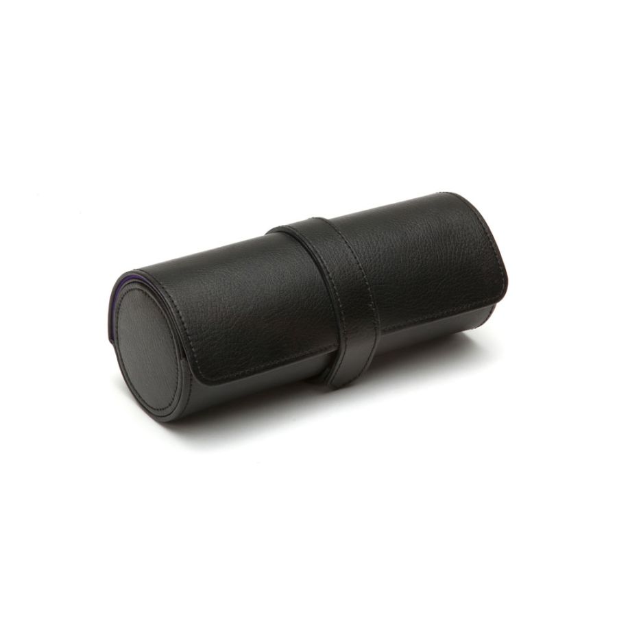 Rullo Porta Orologi Blake Nero/Porpora con Capsula-Le Remontoir-7