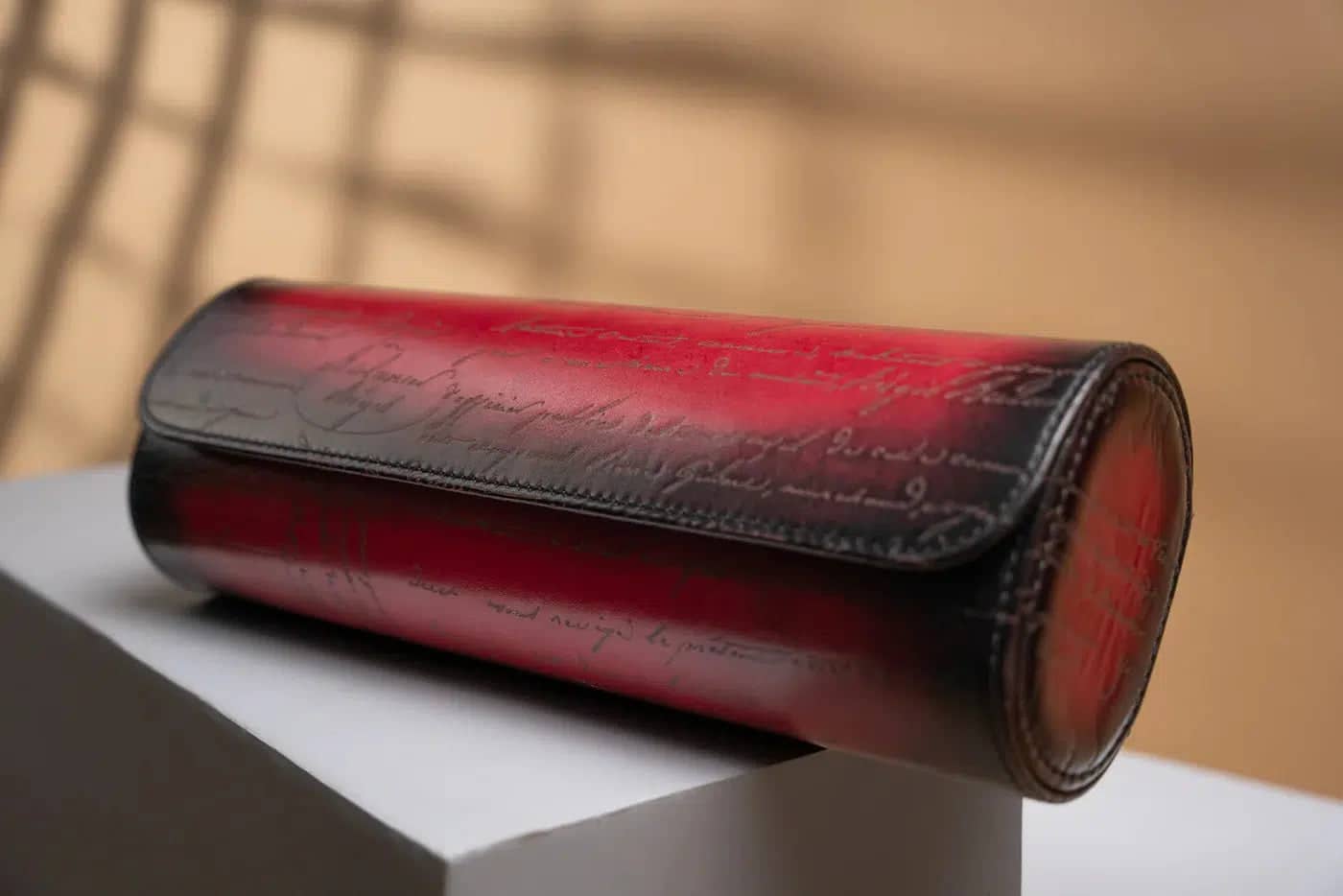 Porta Orologi - Galata Pergamena Platino Rosso-Le Remontoir-2