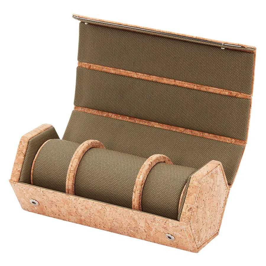 Astuccio porta orologi triplo esagonale Cortica con capsula-Porta Orologi-5