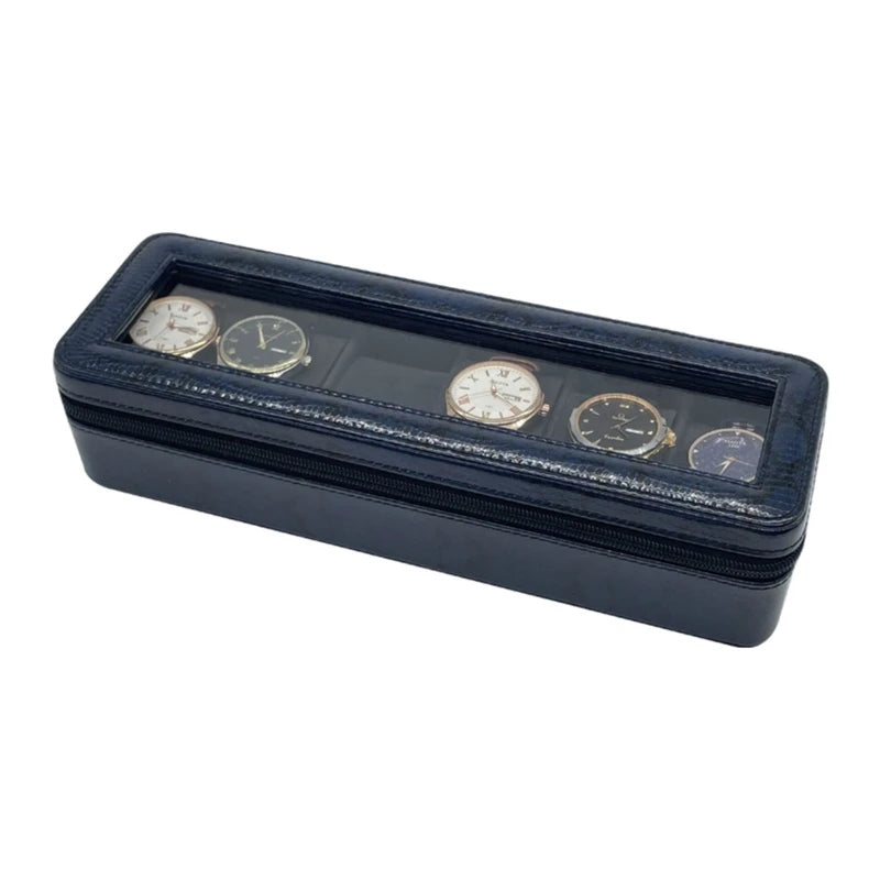 Scatola porta orologi classica blu navy-Le Remontoir-4