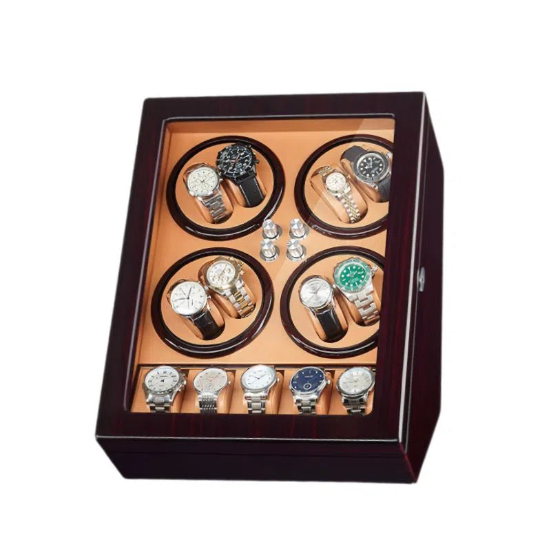 Carica Orologi Automatici Octuor Marrone Ocra con 5 Scomparti-Le Remontoir-1