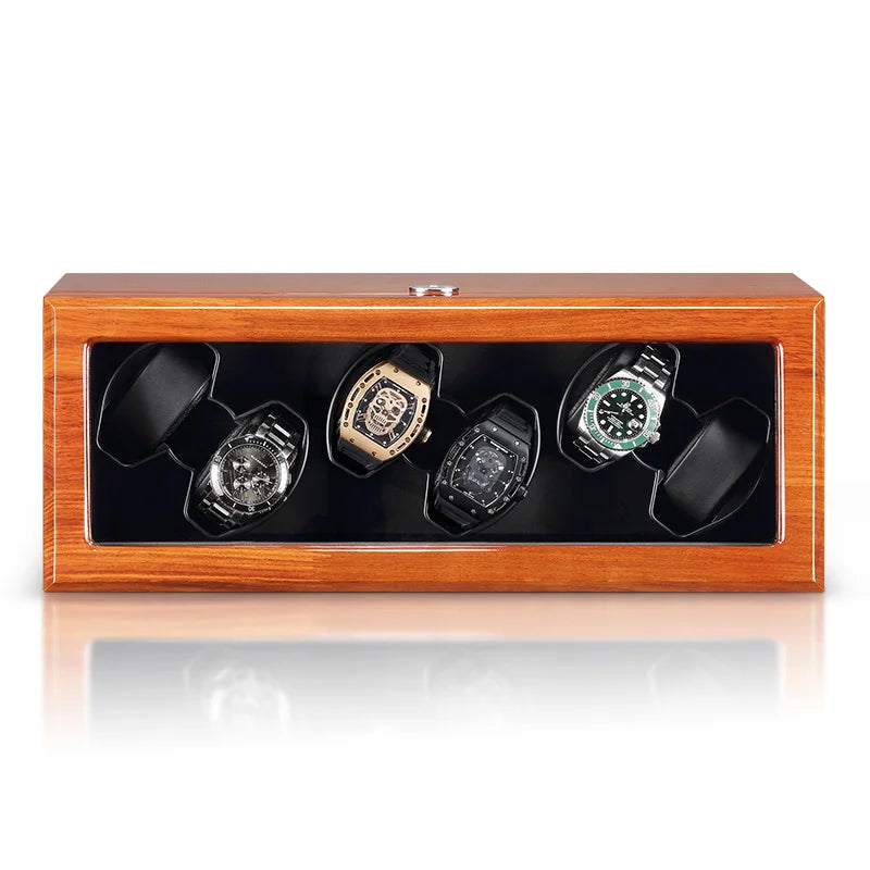 Carica Orologi Automatici - Carica Orologi in Legno per 6 Orologi Interno Nero-Le Remontoir-1