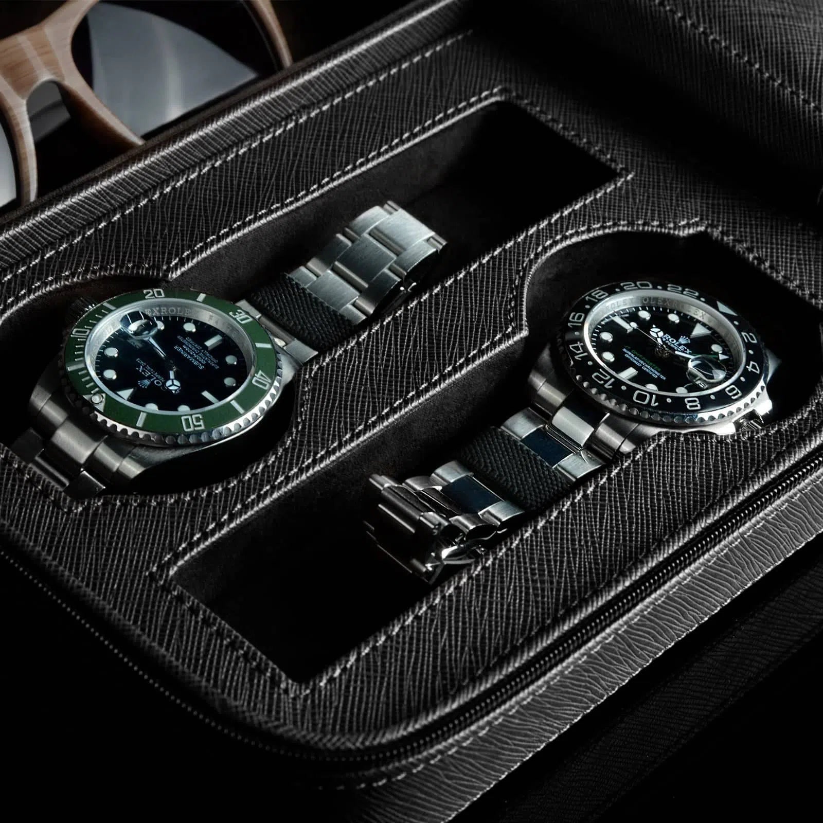 Porta Orologi - Lifestyle Saffiano Nero-Le Remontoir-7