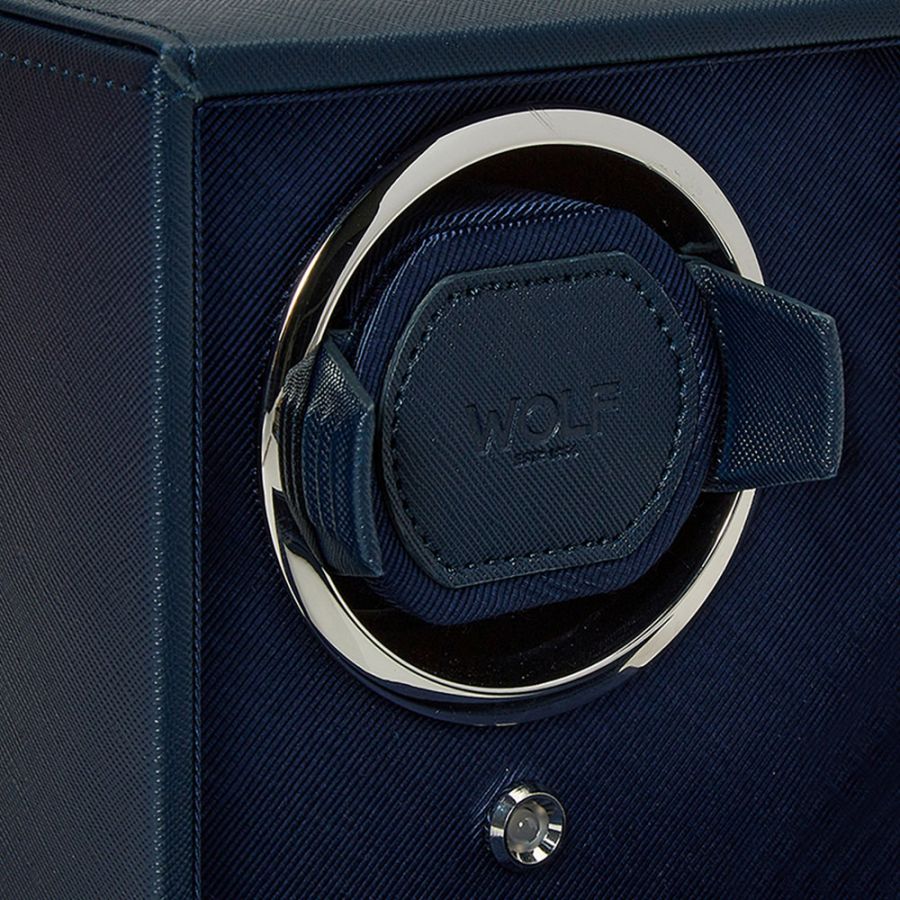 Carica orologi automatici doppio Cub con coperchio Blu-Le Remontoir-4